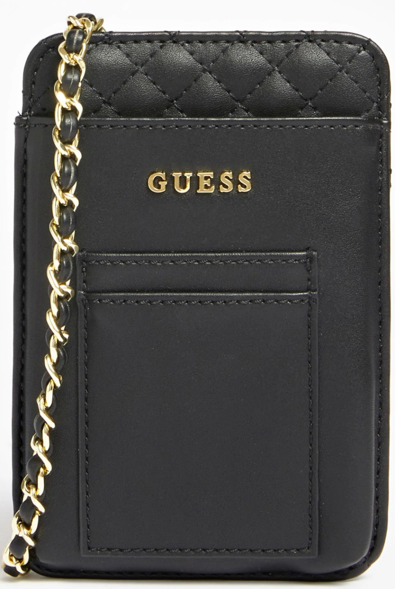 Guess Women's Phone Pouch Black Polyurethane 16.5x3x11cm PW1510P2301.